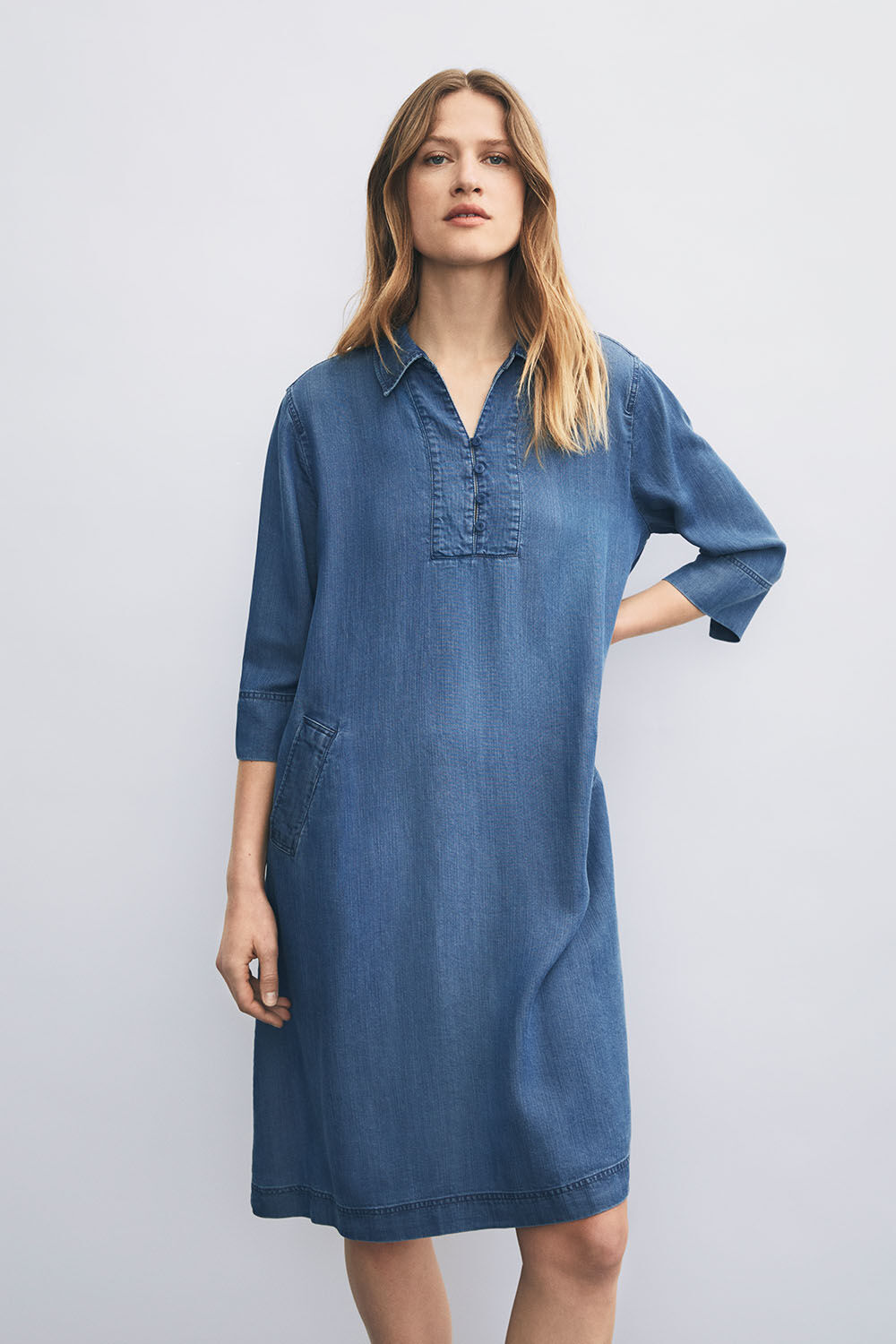 Nahlia Denim Kl&auml;nning - Washed denim