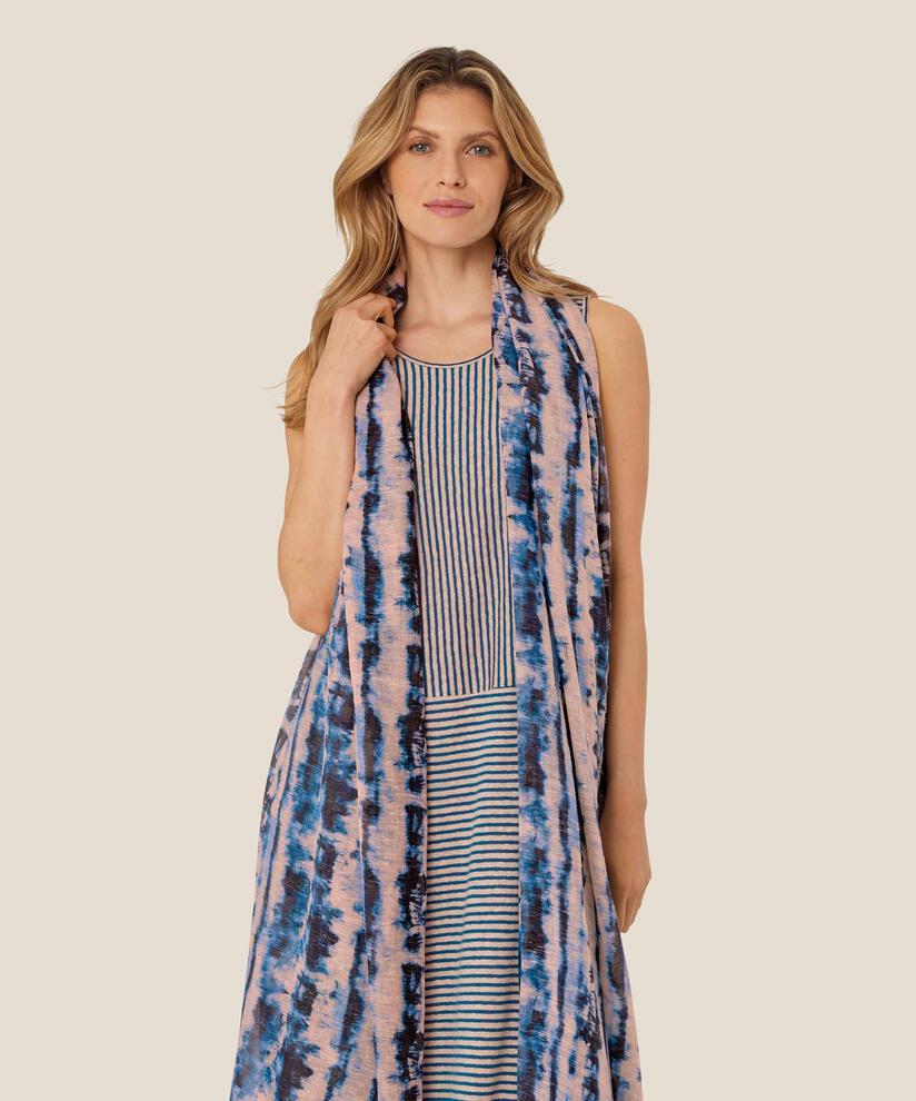 Azuka Scarf, Navy Peony