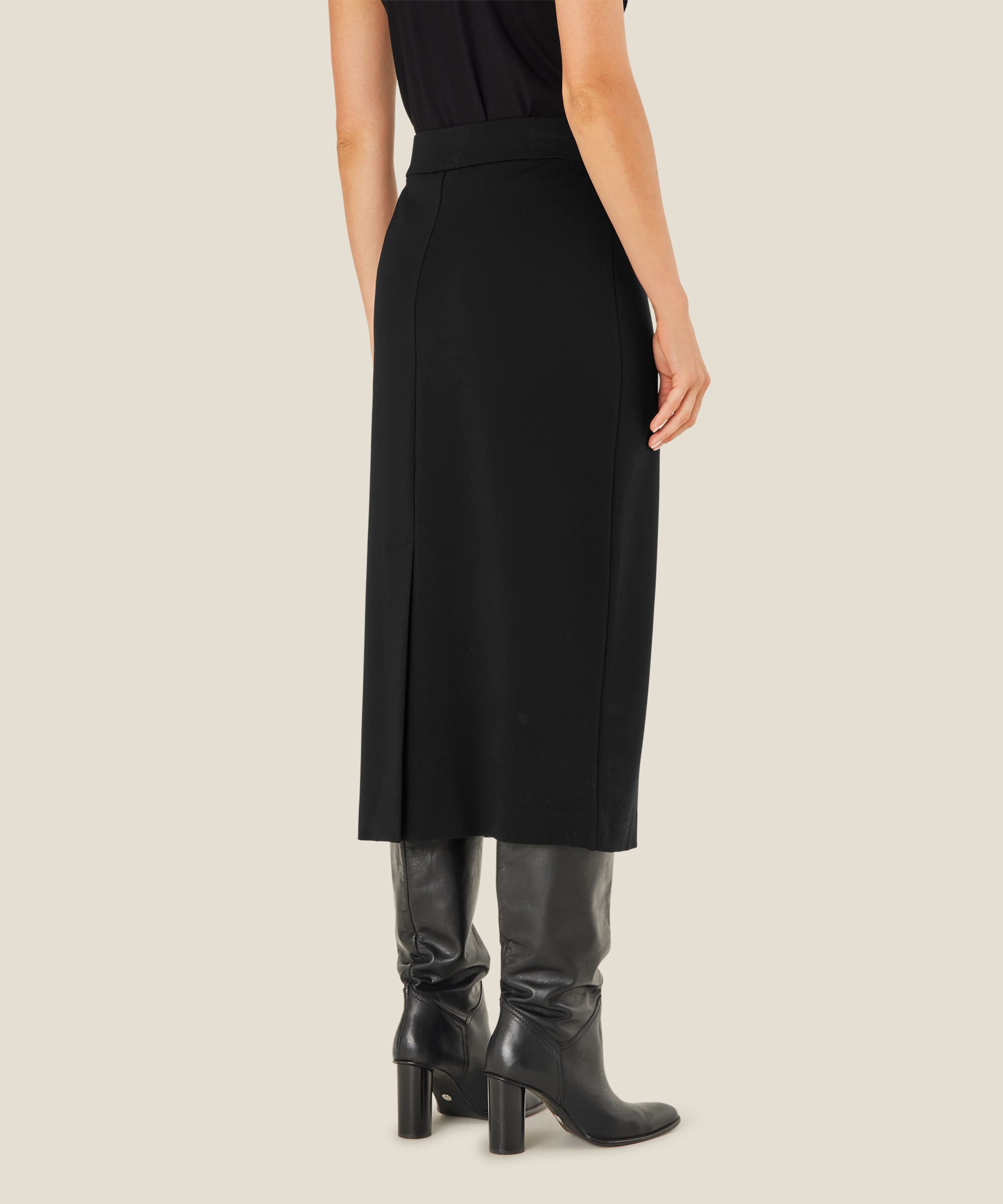 Stephanie JERSEY Kjol, Black