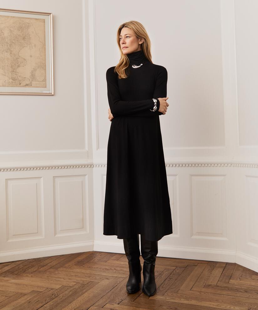 Nivessa JERSEY Klänning, Black