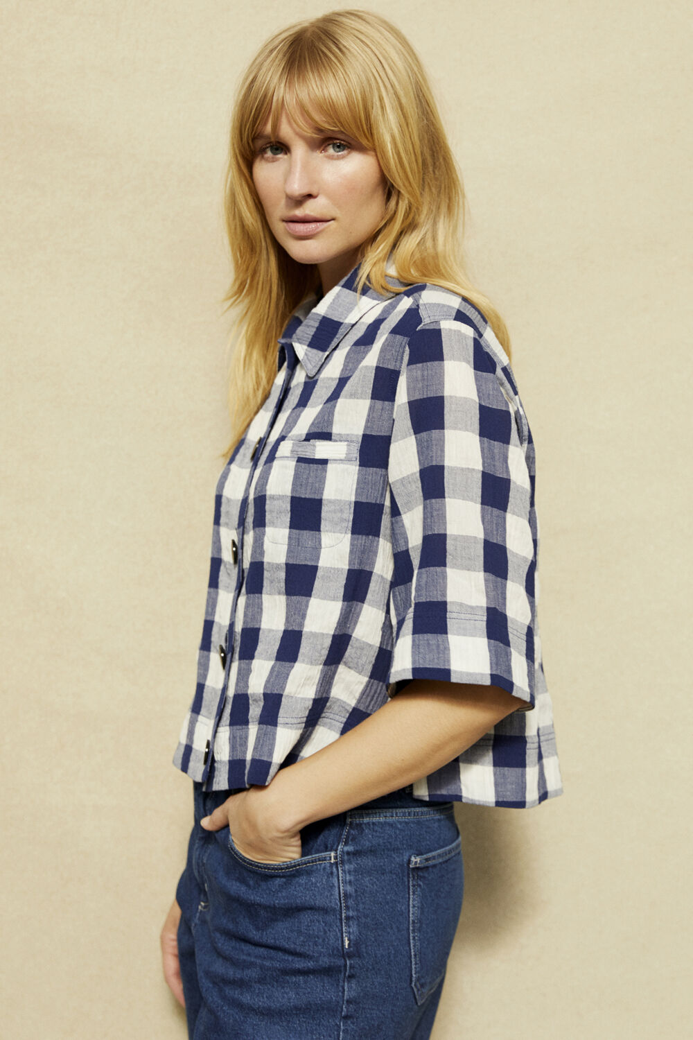 Isariel Skjorta - Medieval Blue, Parithis Denim Shorts - Blue Denim