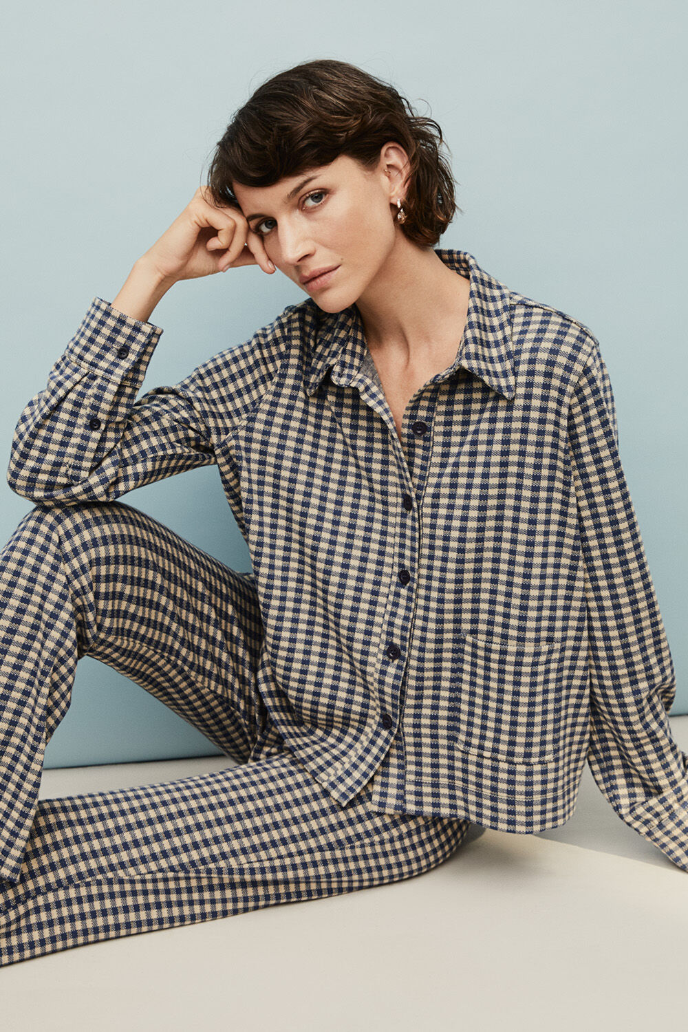 Ivendra JERSEY Skjorta - Incense, Pabala JERSEY Byxor - Incense, Renitha &Ouml;hrh&auml;ngen - Silver