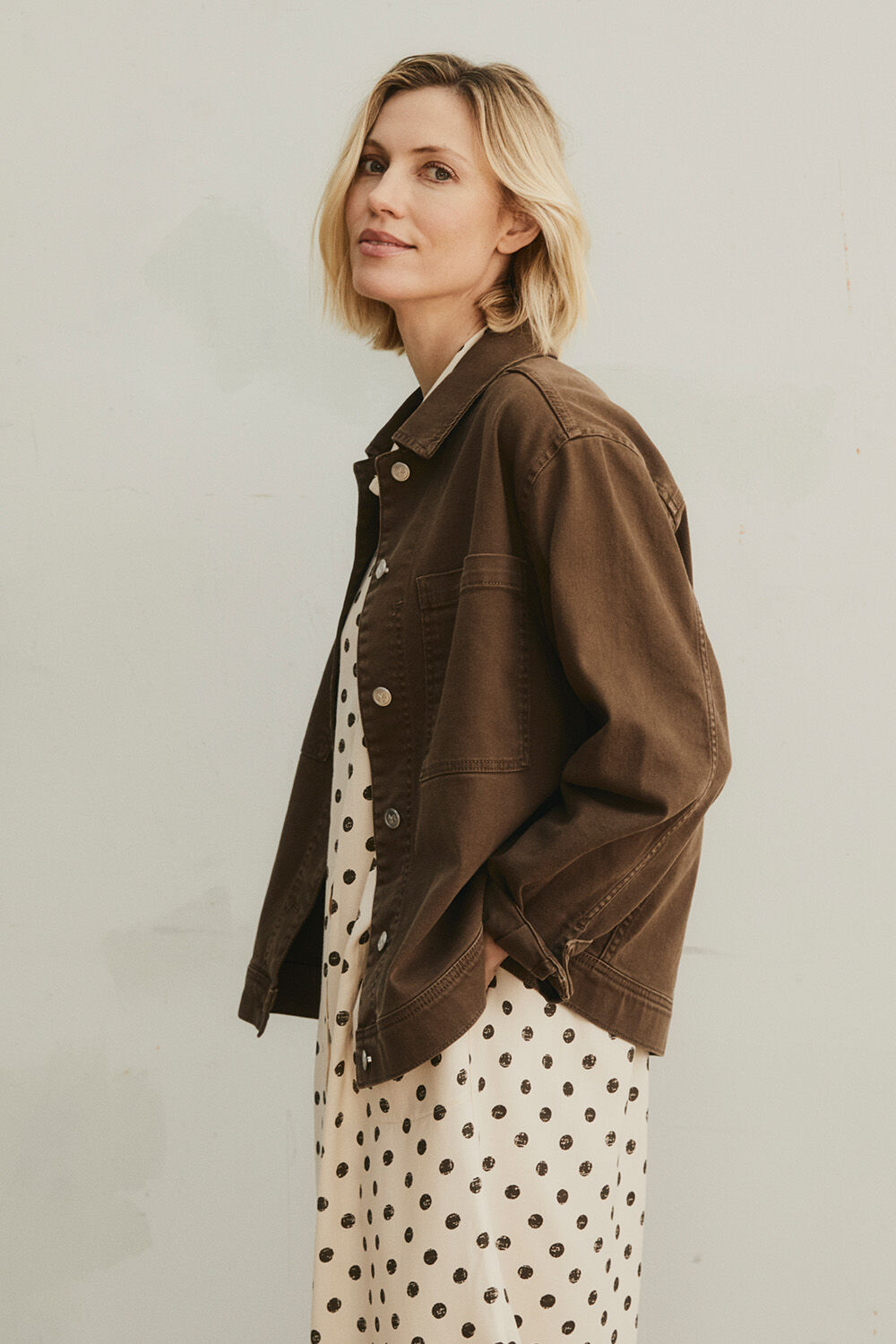 Junessai denim jacka - Slate Black, Nimeso Skjortkl&auml;nning - Fog