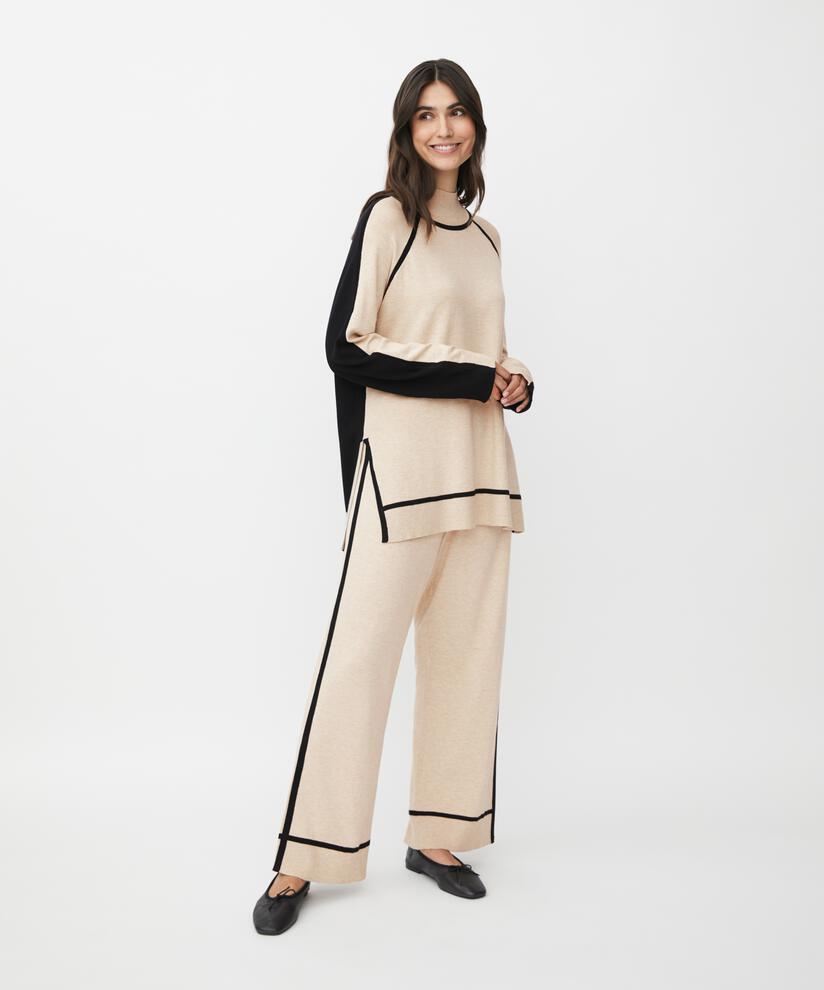 Pexilon Byxor, L beige mel