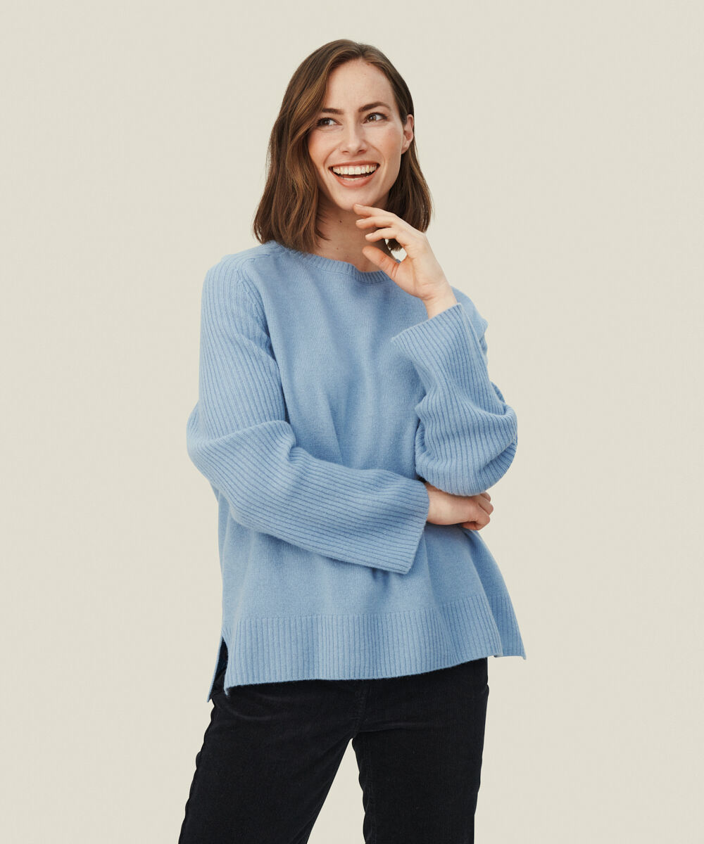 FRILLA TOPP, Faded Denim