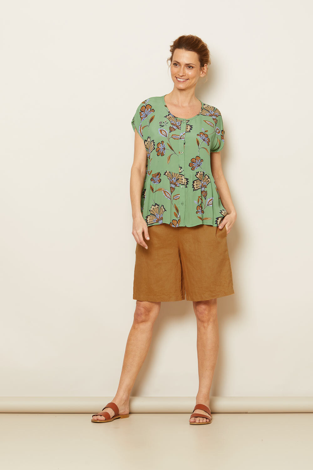 IDALI SKJORTA, Stone Green