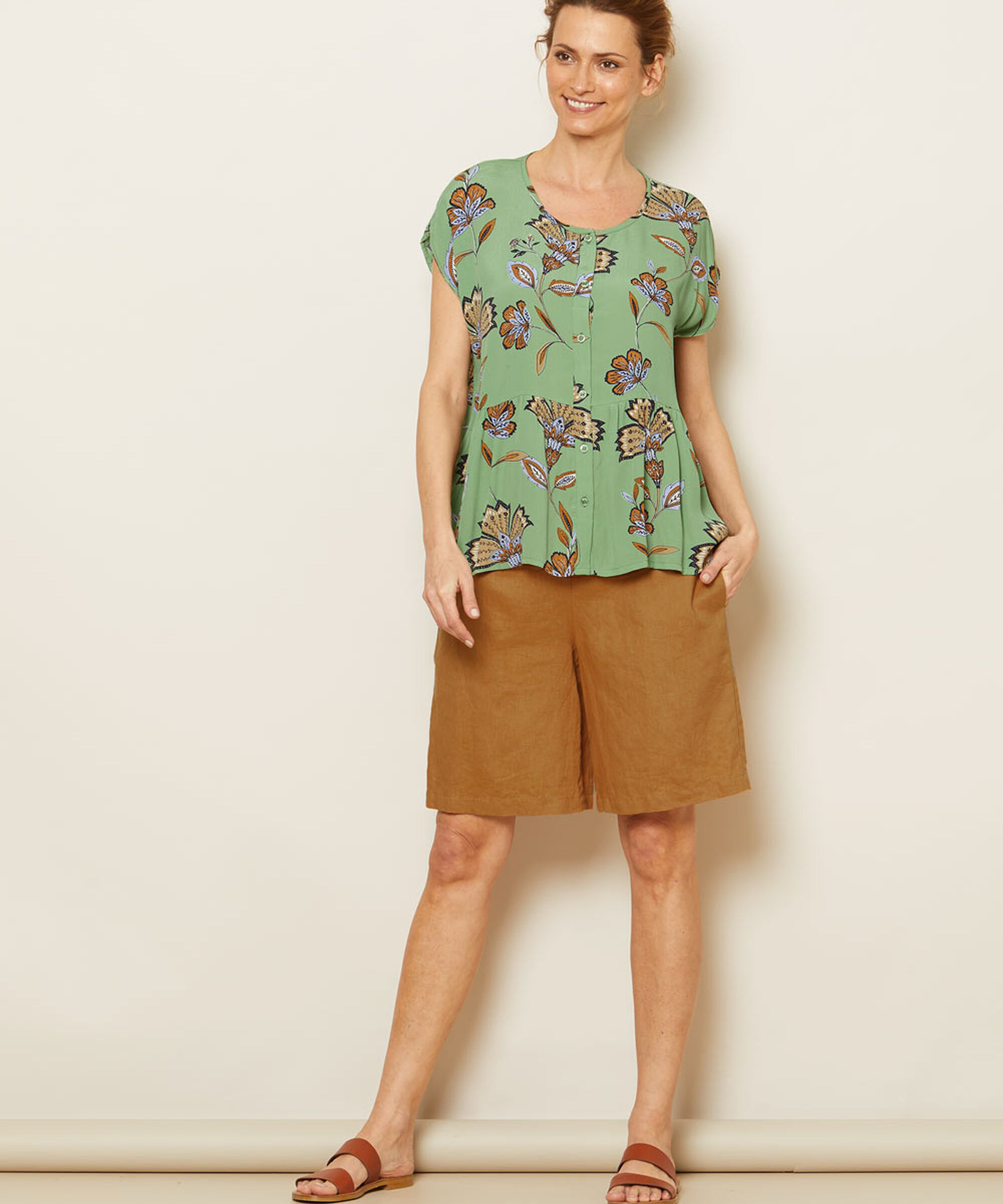 IDALI SKJORTA, Stone Green