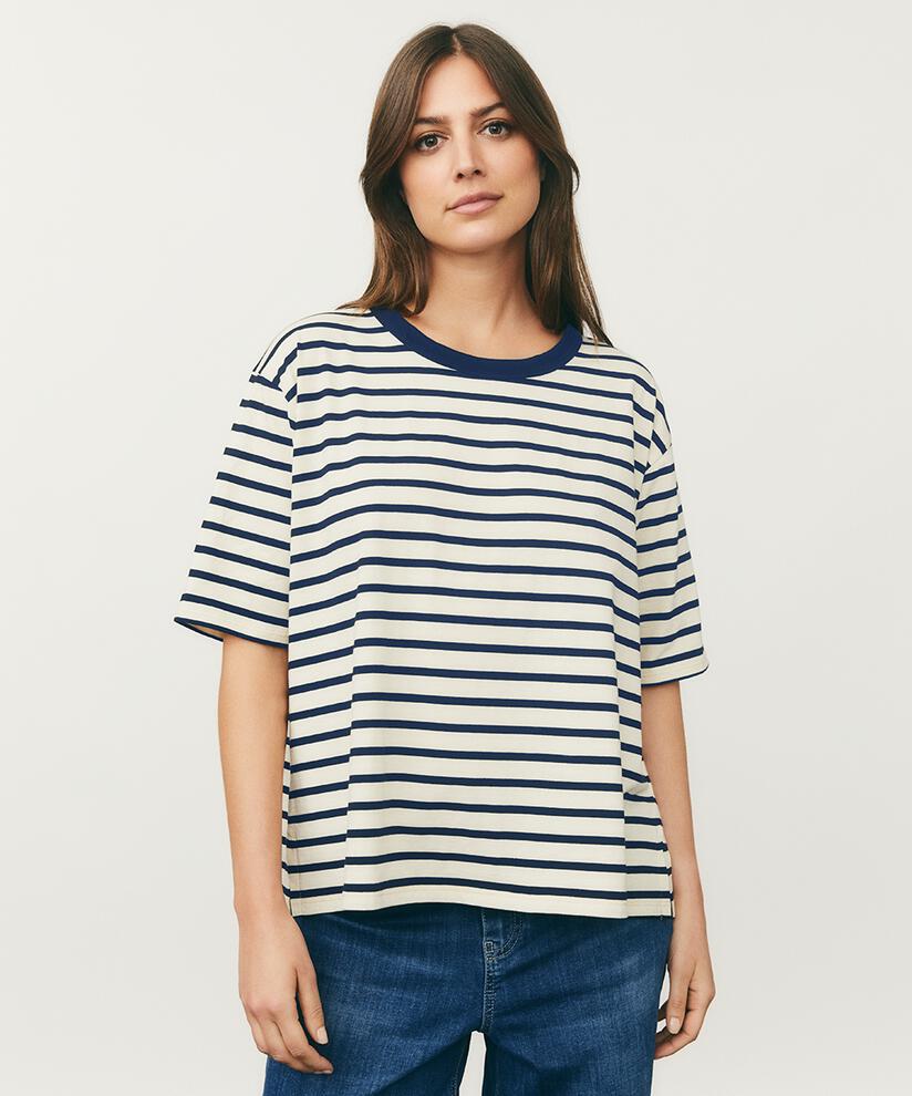 Doreann Jersey Topp, Navy Blazer