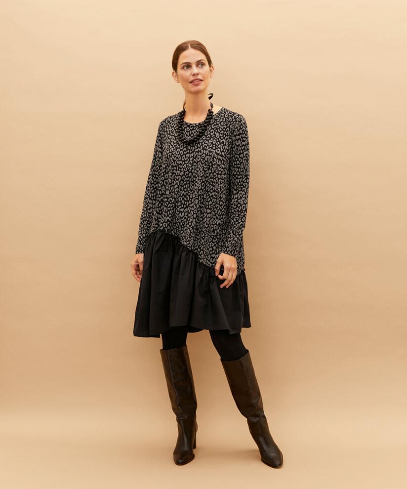 Nellina JERSEY Klänning, Steel Grey