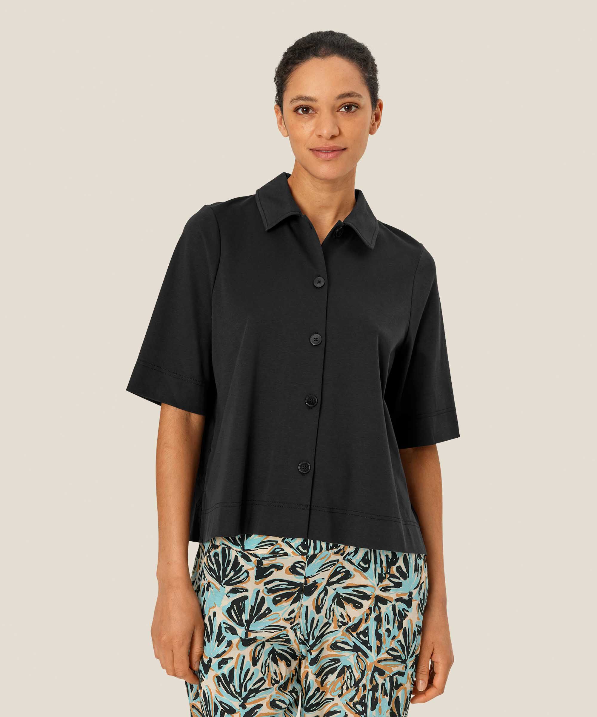 Ingelisa JERSEY Skjorta, Black