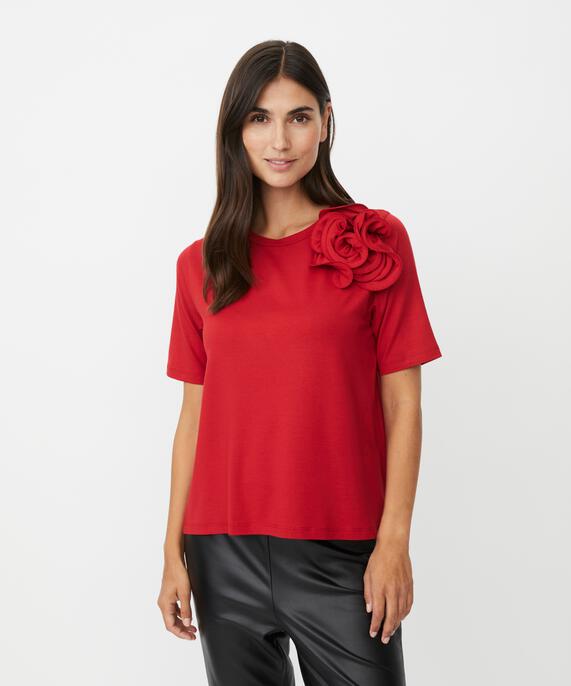 Davienne JERSEY Topp, Scarlet Sage