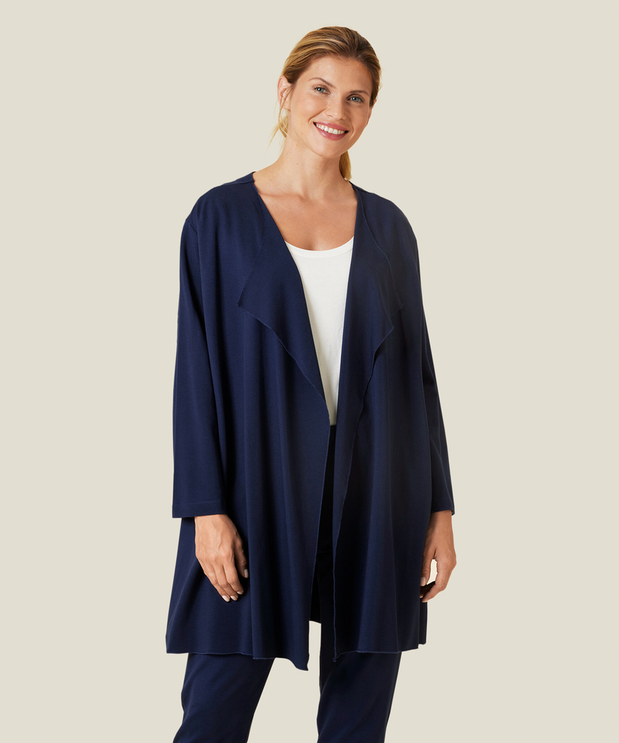 JENAMA JERSEY JACKA, Navy Blazer