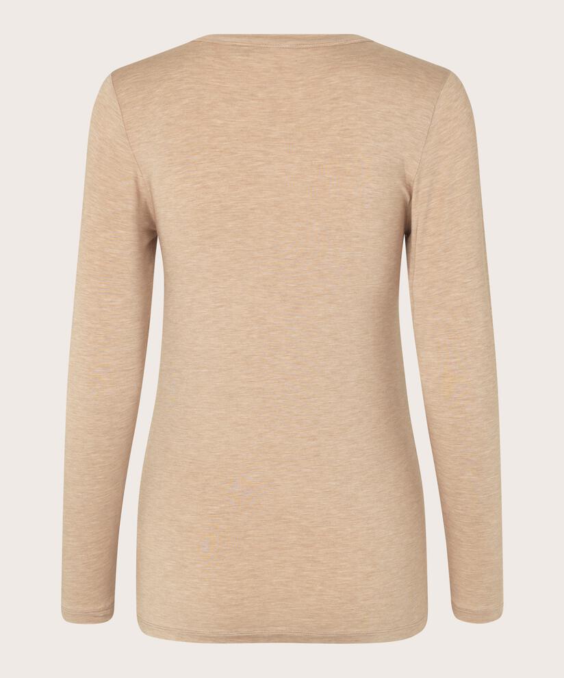 Doritla JERSEY Topp, Toffee Melange