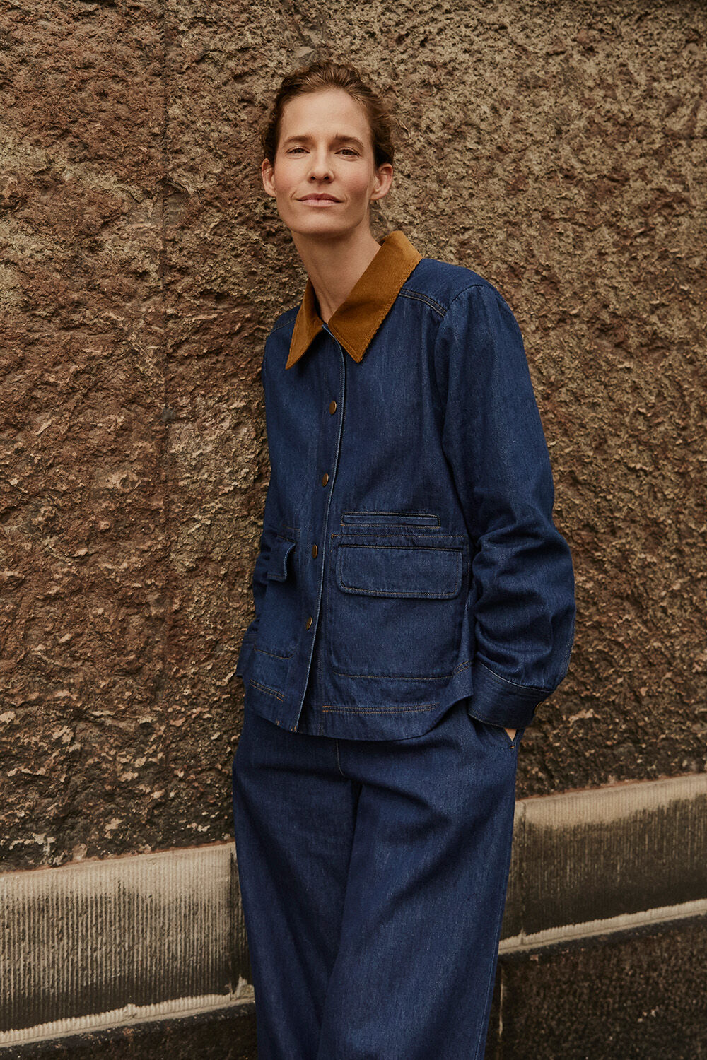 Julemi Denim Jacka - Dark Denim, Polyxena Jeansbyxor - Dark Denim