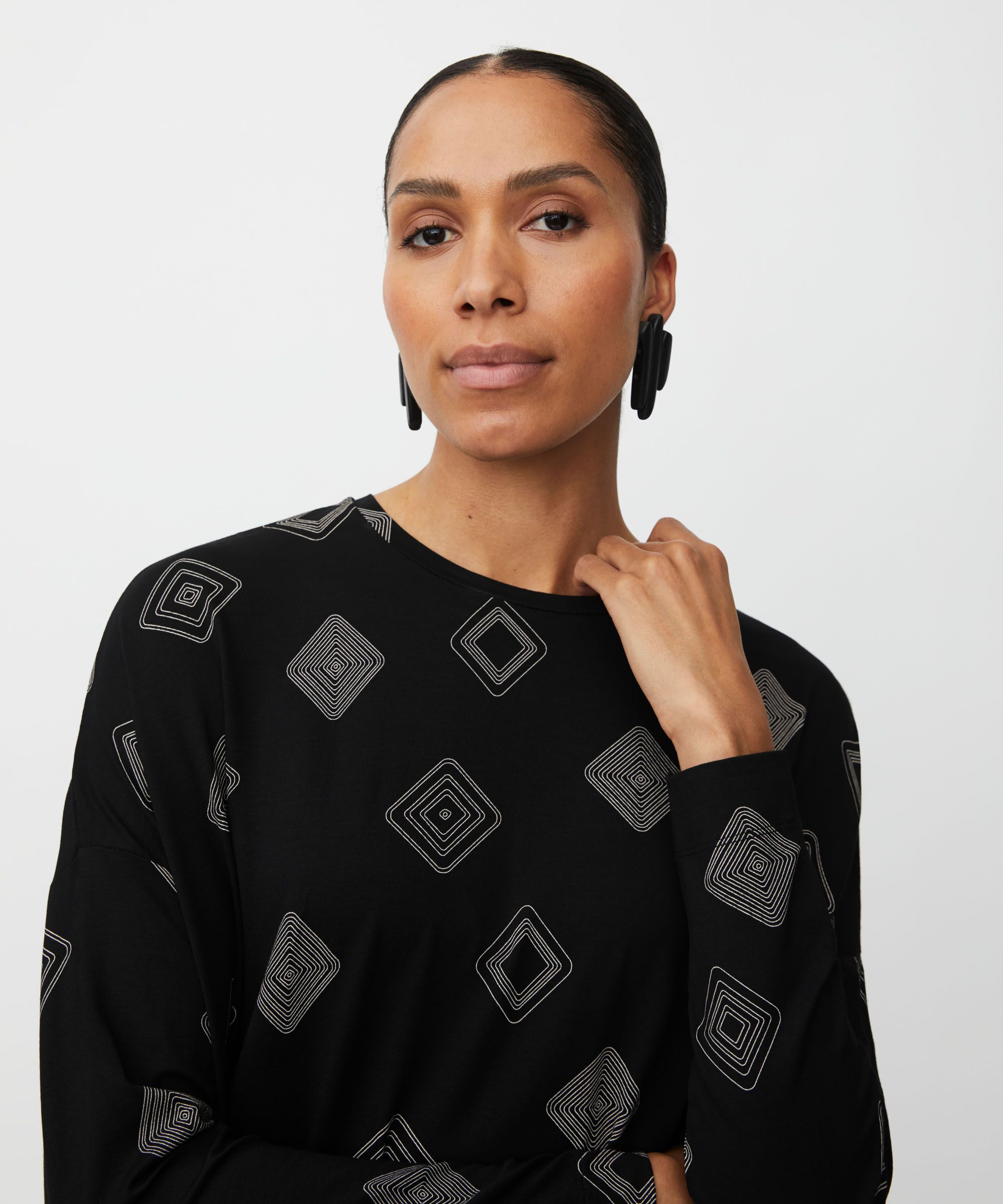 Baggy JERSEY topp, Black