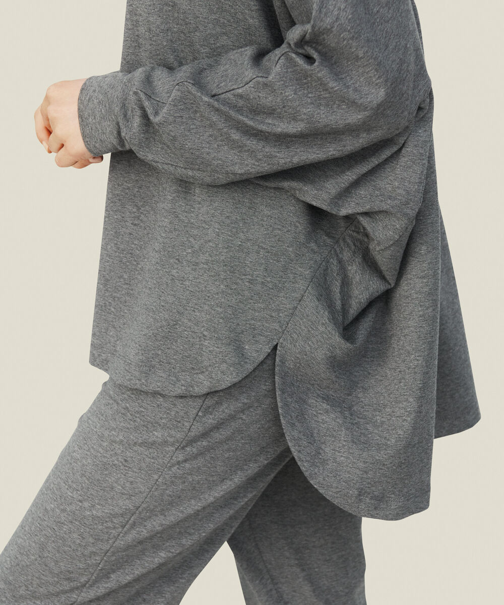 DEMA JERSEY TOPP, M. Grey mel.