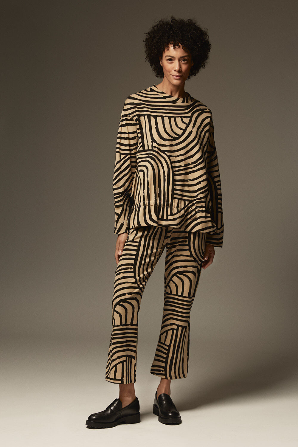 Bidia JERSEY topp - Travertine, Pabala JERSEY Byxor - Travertine